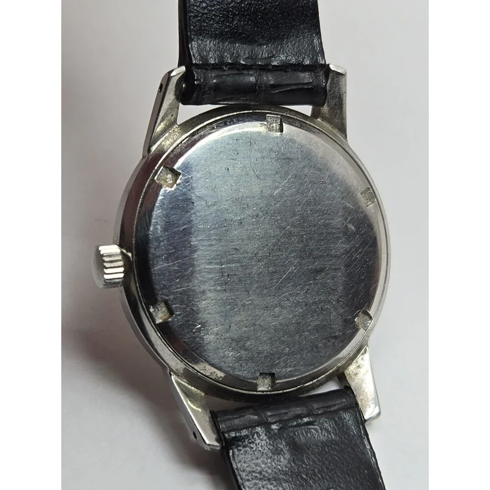 Vintage Girard Perregaux Mens Swiss Manual Wind Stainless Steel Dress Watch Runs